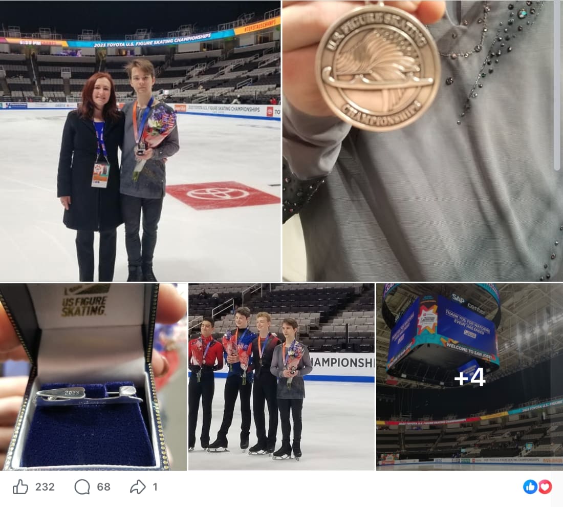 Figure skating coach Laura Lipetsky with student Daniil Murzin